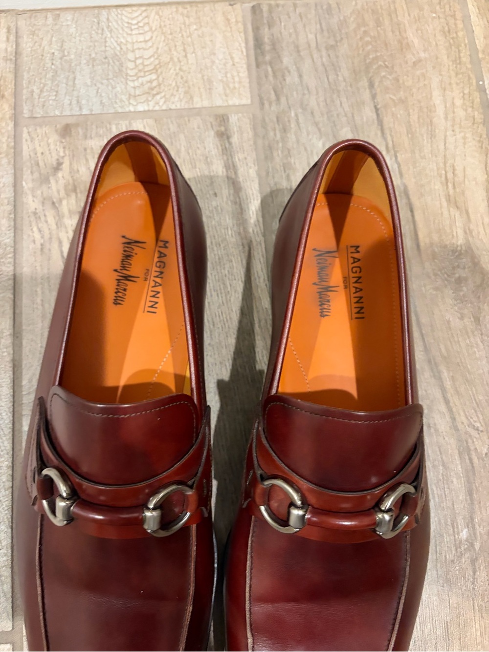 Magnanni for Neiman Marcus leather horsebit loafers men’s size 11 - Picture 2 of 9